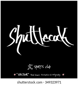 Sports poster calligraphy & illustration - hand drawn in vector / sport background