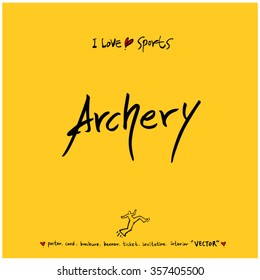 Sports poster calligraphy & illustration - vector / sport background