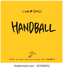 Sports poster calligraphy & illustration - vector / sport background