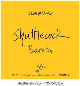 Sports poster calligraphy & illustration - vector / sport background