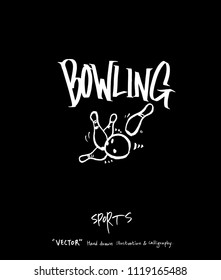 Sports poster illustration - hand drawn in vector / sport background