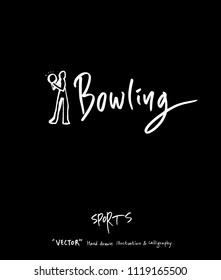 Sports poster illustration - hand drawn in vector / sport background
