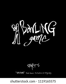 Sports poster illustration - hand drawn in vector / sport background
