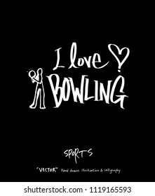 Sports poster illustration - hand drawn in vector / sport background
