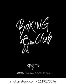Sports poster illustration - hand drawn in vector / sport background