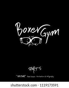Sports poster illustration - hand drawn in vector / sport background