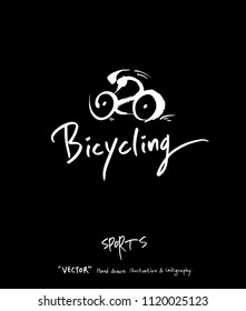 Sports poster illustration - hand drawn in vector / sport background