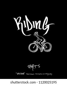 Sports poster illustration - hand drawn in vector / sport background