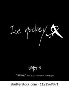 Sports poster illustration - hand drawn in vector / sport background
