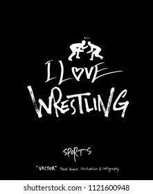 Sports poster illustration - hand drawn in vector / sport background