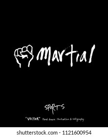 Sports poster illustration - hand drawn in vector / sport background
