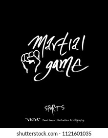 Sports poster illustration - hand drawn in vector / sport background