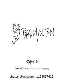 Sports poster illustration - hand drawn in vector / sport background