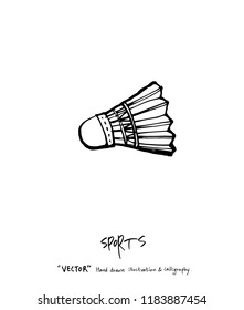 Sports poster illustration - hand drawn in vector / sport background