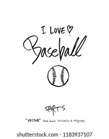Sports poster illustration - hand drawn in vector / sport background
