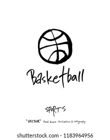 Sports poster illustration - hand drawn in vector / sport background