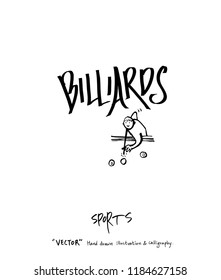Sports poster illustration - hand drawn in vector / sport background