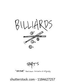 Sports poster illustration - hand drawn in vector / sport background