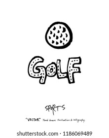 Sports poster illustration - hand drawn in vector / sport background