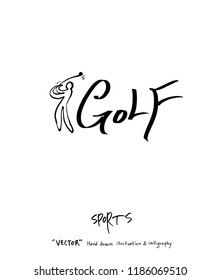 Sports poster illustration - hand drawn in vector / sport background