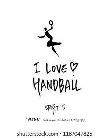 Sports poster illustration - hand drawn in vector / sport background