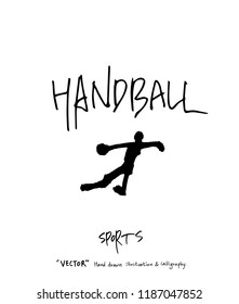 Sports poster illustration - hand drawn in vector / sport background