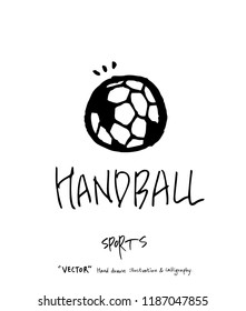 Sports poster illustration - hand drawn in vector / sport background