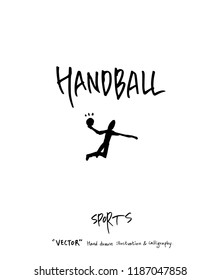Sports poster illustration - hand drawn in vector / sport background