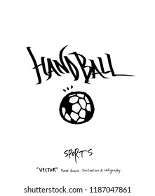 Sports poster illustration - hand drawn in vector / sport background