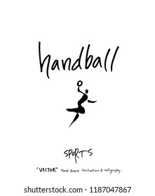 Sports poster illustration - hand drawn in vector / sport background