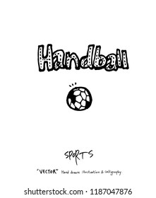 Sports poster illustration - hand drawn in vector / sport background