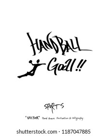 Sports poster illustration - hand drawn in vector / sport background