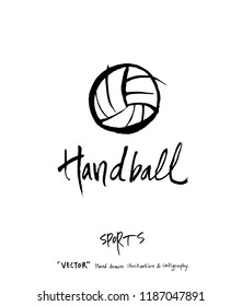 Sports poster illustration - hand drawn in vector / sport background