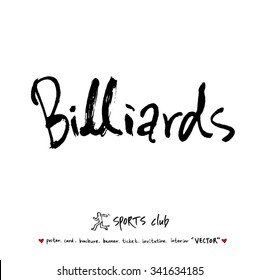 Sports poster illustration - hand drawn in vector / sport background