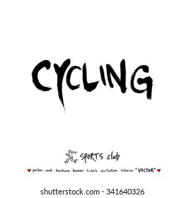 Sports poster illustration - hand drawn in vector / sport background