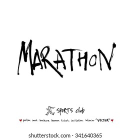 Sports poster illustration - hand drawn in vector / sport background