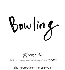 Sports poster illustration - hand drawn in vector / sport background