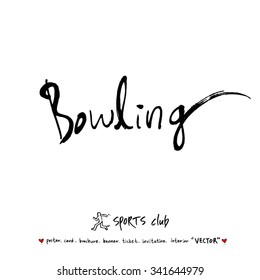 Sports poster illustration - hand drawn in vector / sport background