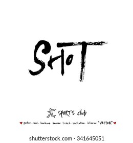 Sports poster illustration - hand drawn in vector / sport background