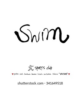 Sports poster illustration - hand drawn in vector / sport background