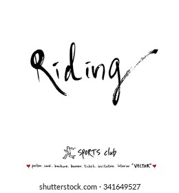 Sports poster illustration - hand drawn in vector / sport background