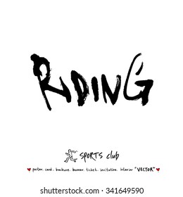 Sports poster illustration - hand drawn in vector / sport background