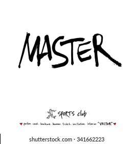 Sports poster illustration - hand drawn in vector / sport background