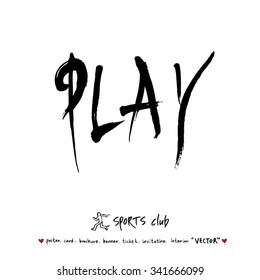 Sports poster illustration - hand drawn in vector / sport background