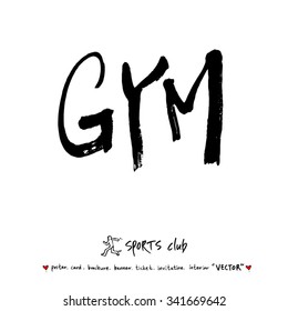 Sports poster illustration - hand drawn in vector / sport background