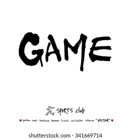 Sports poster illustration - hand drawn in vector / sport background