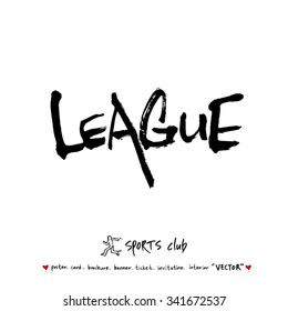 Sports poster illustration - hand drawn in vector / sport background