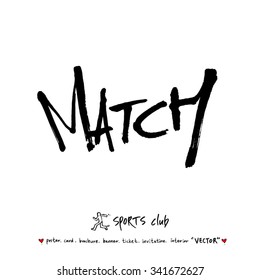 Sports poster illustration - hand drawn in vector / sport background