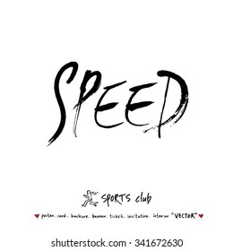 Sports poster illustration - hand drawn in vector / sport background
