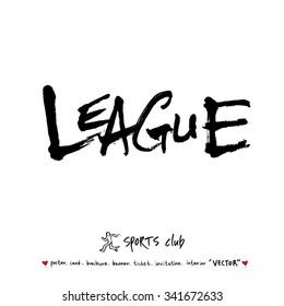 Sports poster illustration - hand drawn in vector / sport background